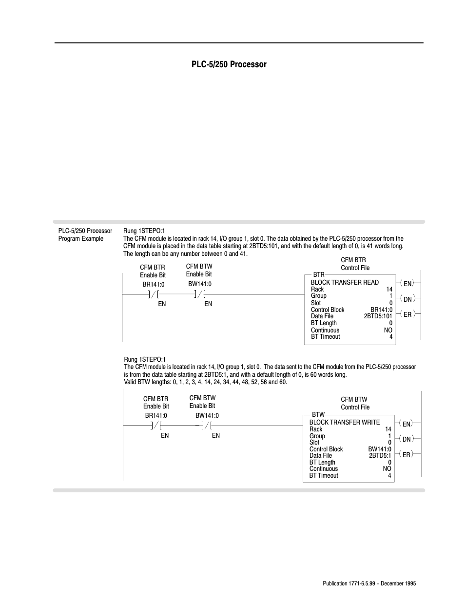 Plcć5/250 processor | Rockwell Automation 1771-CFM,D17716.5.99 CONFIGURABLE FLOWMET User Manual | Page 33 / 99