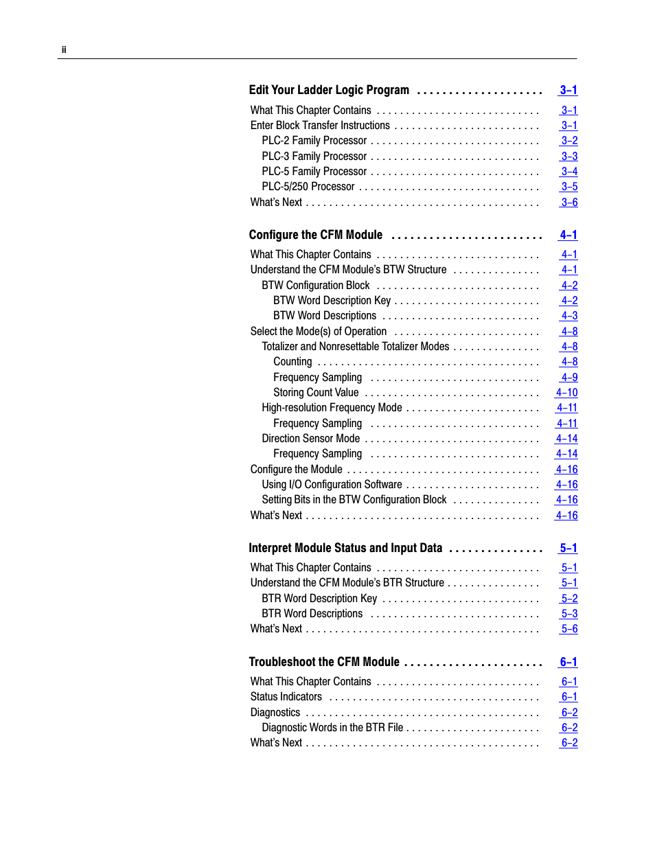 Rockwell Automation 1771-CFM,D17716.5.99 CONFIGURABLE FLOWMET User Manual | Page 4 / 99