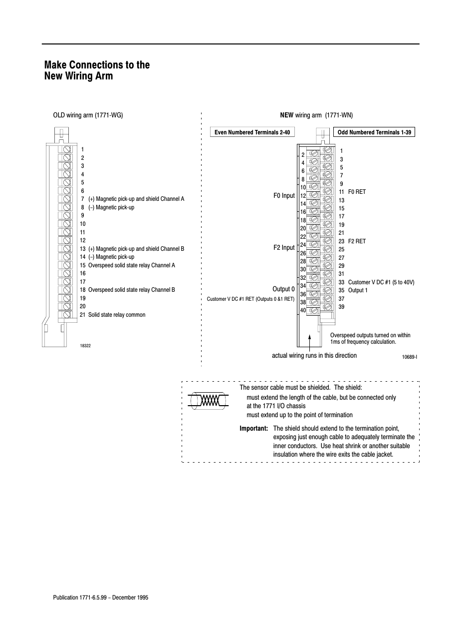 Make connections to the new wiring arm | Rockwell Automation 1771-CFM,D17716.5.99 CONFIGURABLE FLOWMET User Manual | Page 70 / 99