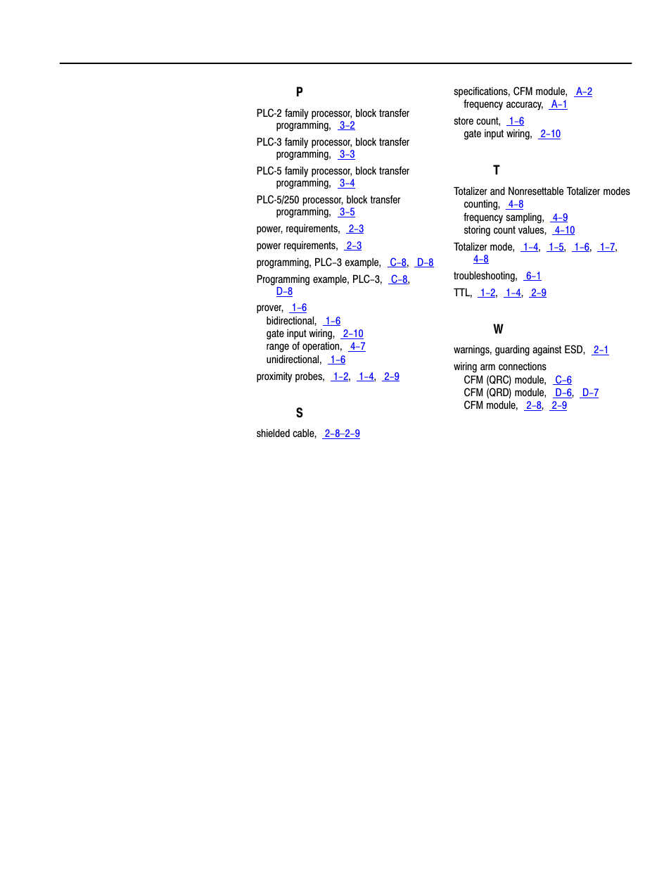 Rockwell Automation 1771-CFM,D17716.5.99 CONFIGURABLE FLOWMET User Manual | Page 98 / 99