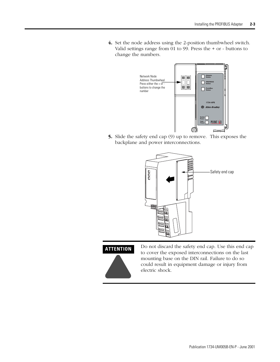 Rockwell Automation 1734-APB Point I/O Profibus Adapter Module User Manual | Page 17 / 88