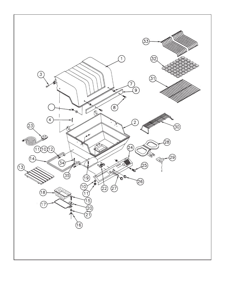 Assembly of grill housing for cp and nwo grills | Broilmaster S5 SERIES GRILL User Manual | Page 16 / 20