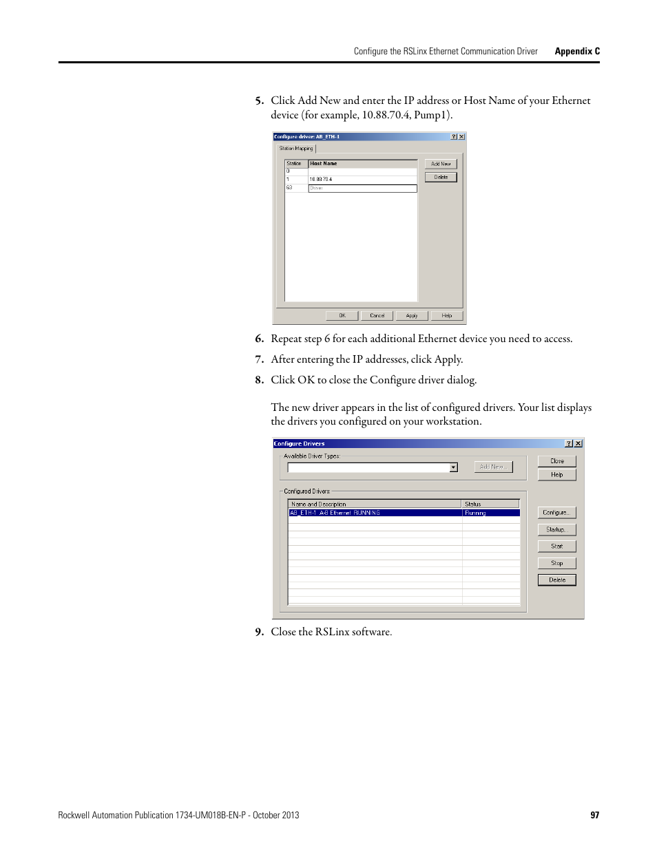 Rockwell Automation 1734-AENT, Series B POINT I/O EtherNet/IP Adapter Module User Manual User Manual | Page 109 / 118