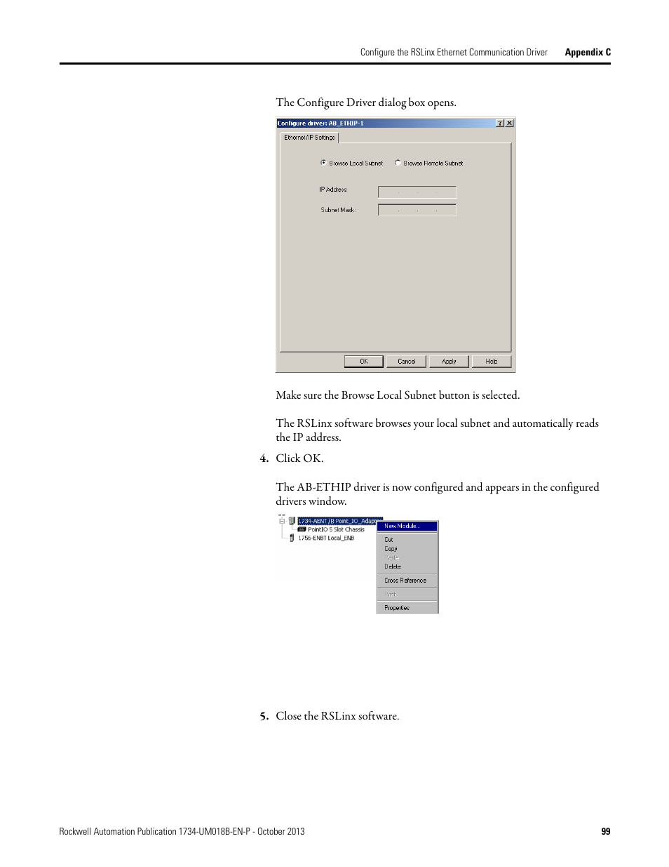 Rockwell Automation 1734-AENT, Series B POINT I/O EtherNet/IP Adapter Module User Manual User Manual | Page 111 / 118