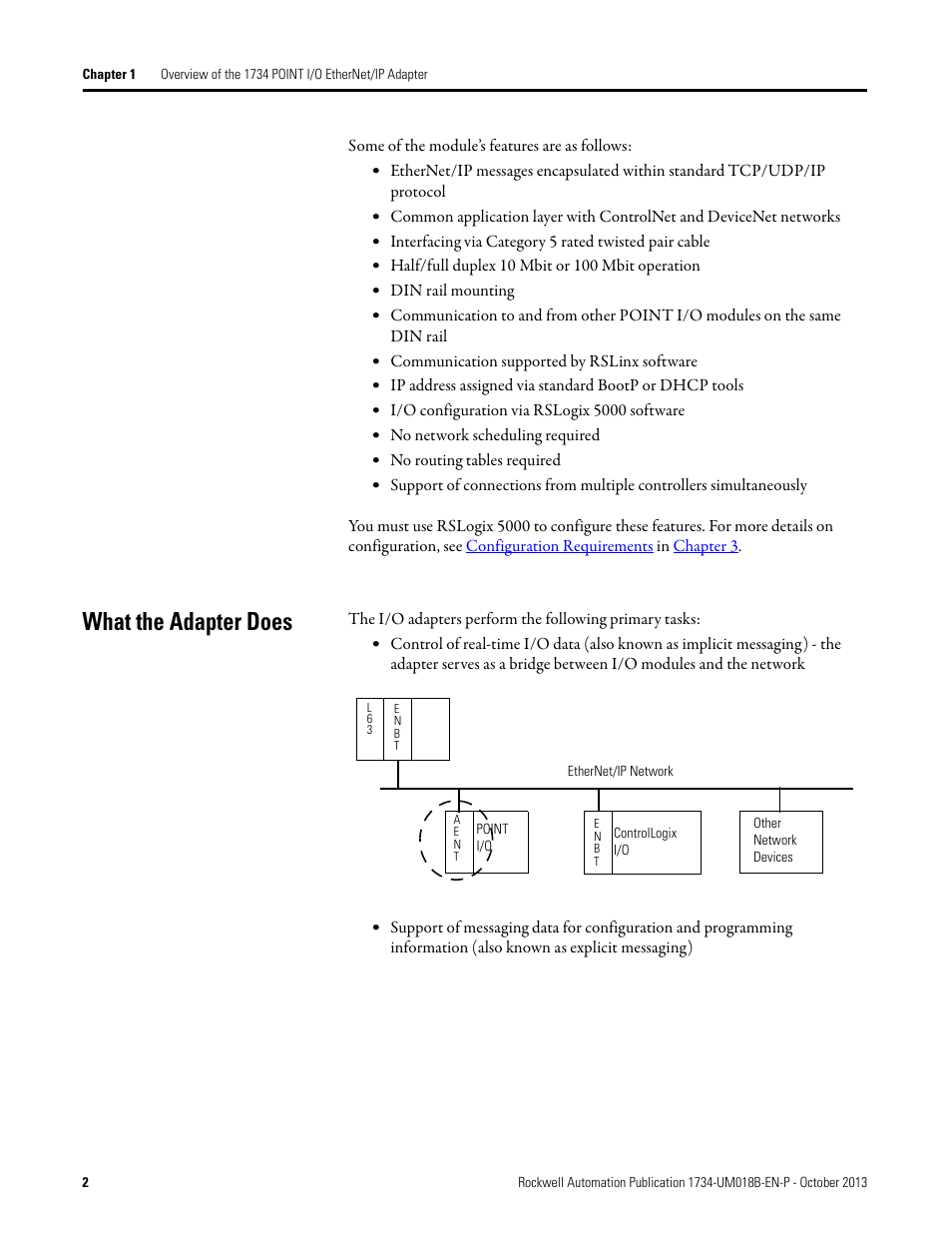 What the adapter does | Rockwell Automation 1734-AENT, Series B POINT I/O EtherNet/IP Adapter Module User Manual User Manual | Page 12 / 118