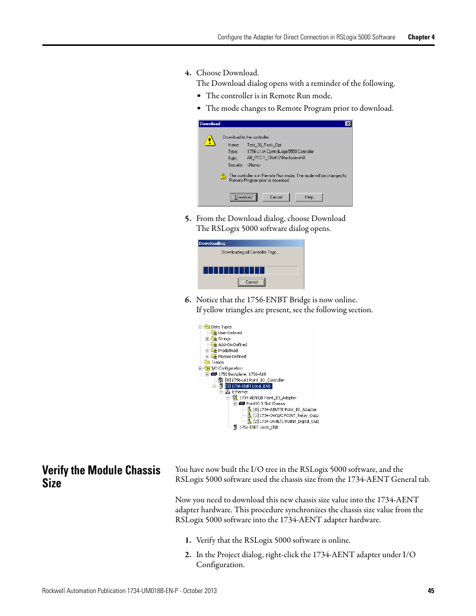 Verify the module chassis size | Rockwell Automation 1734-AENT, Series B POINT I/O EtherNet/IP Adapter Module User Manual User Manual | Page 55 / 118
