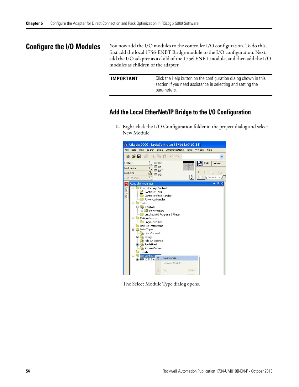 Configure the i/o modules | Rockwell Automation 1734-AENT, Series B POINT I/O EtherNet/IP Adapter Module User Manual User Manual | Page 64 / 118