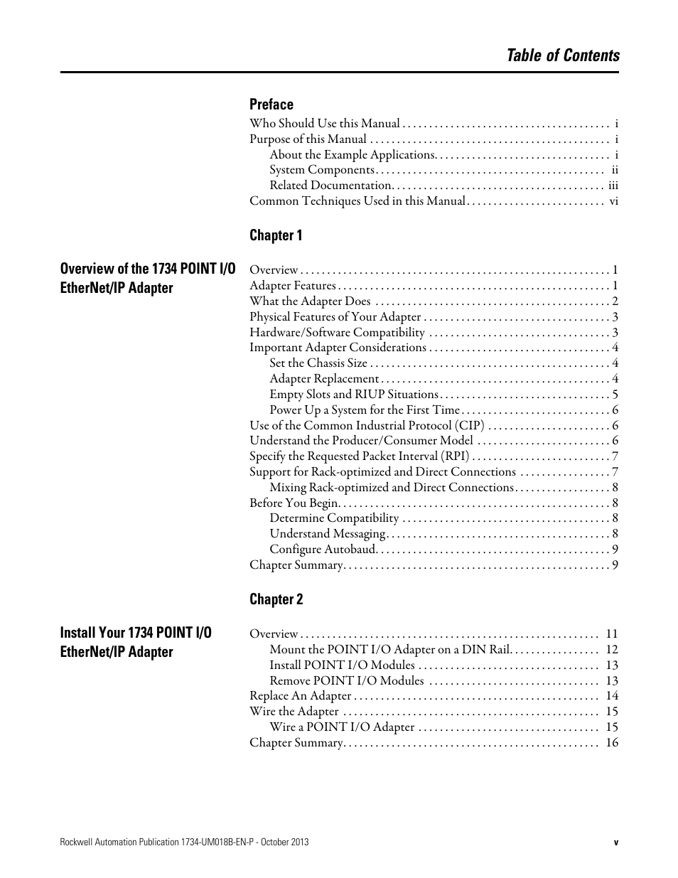 Rockwell Automation 1734-AENT, Series B POINT I/O EtherNet/IP Adapter Module User Manual User Manual | Page 7 / 118