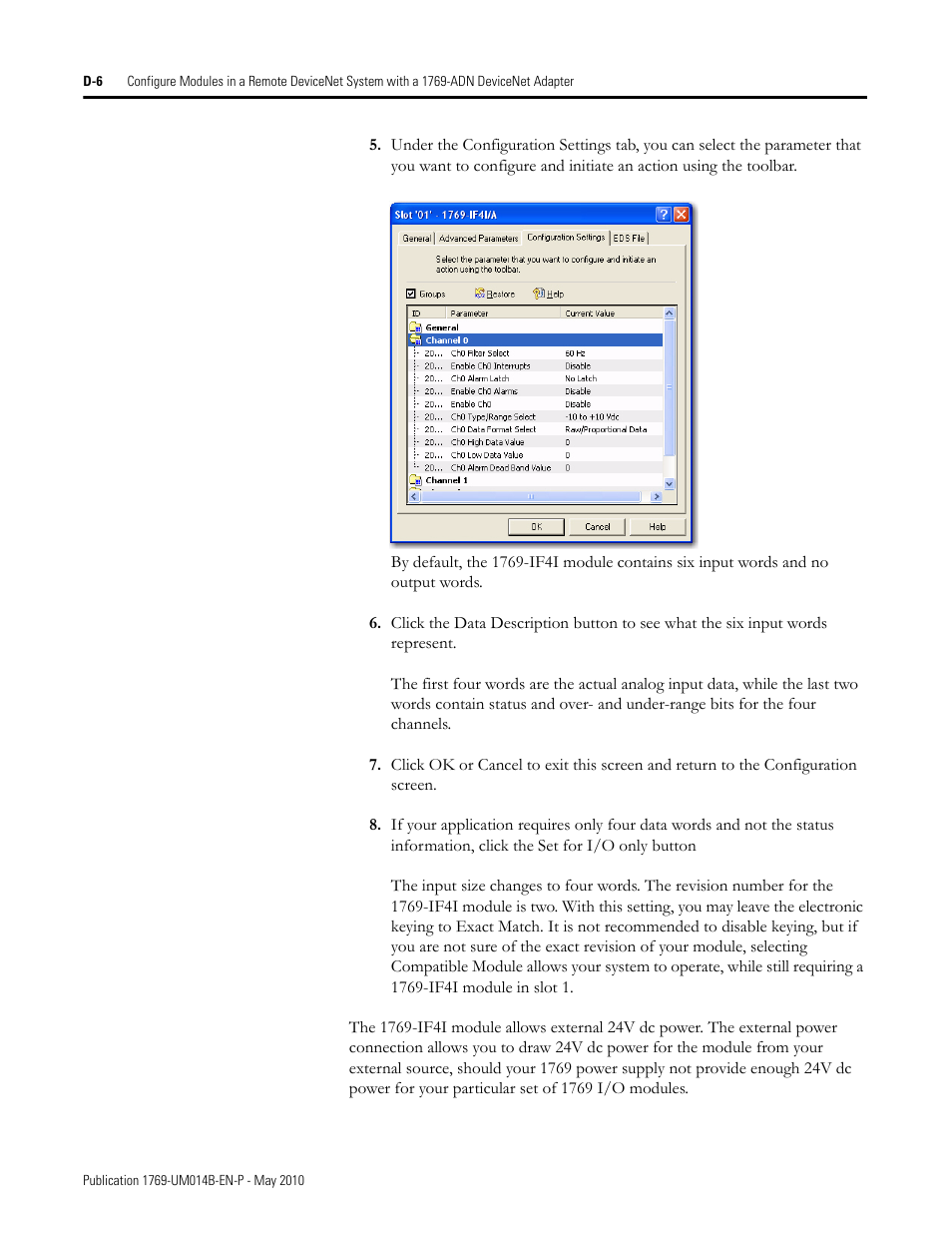 Rockwell Automation 1769-OF4VI Compact I/O Isolated Analog Modules User Manual | Page 110 / 128