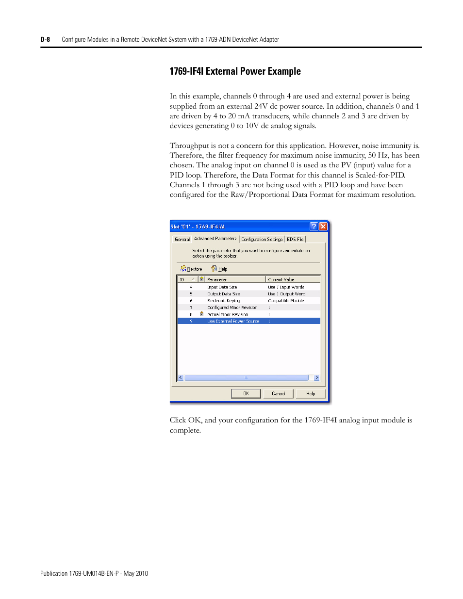 1769-if4i external power example | Rockwell Automation 1769-OF4VI Compact I/O Isolated Analog Modules User Manual | Page 112 / 128