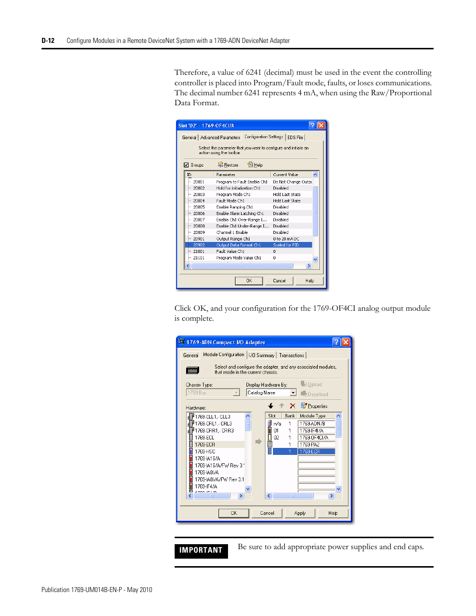 Rockwell Automation 1769-OF4VI Compact I/O Isolated Analog Modules User Manual | Page 116 / 128