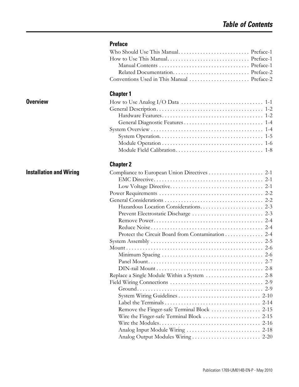 Rockwell Automation 1769-OF4VI Compact I/O Isolated Analog Modules User Manual | Page 3 / 128