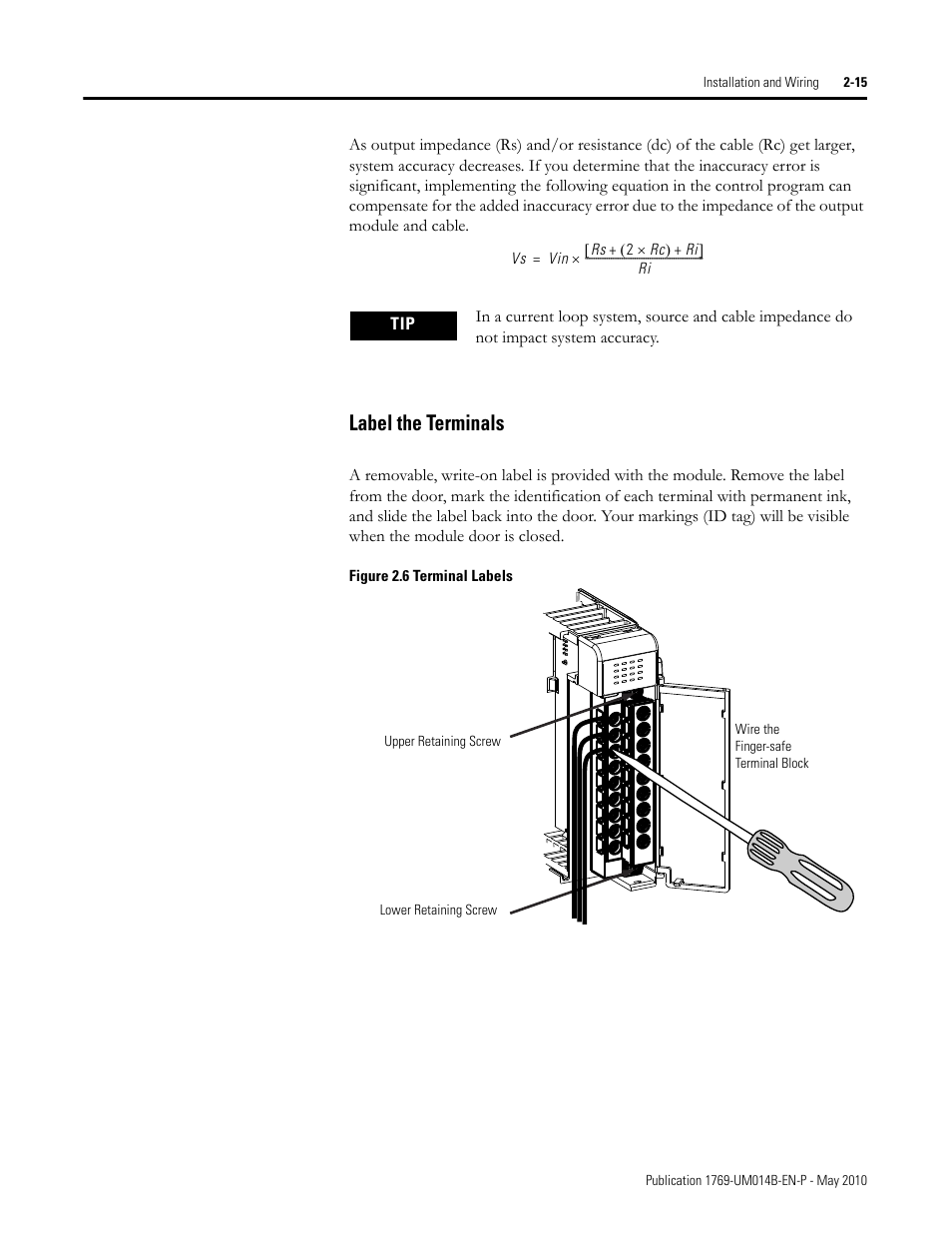 Label the terminals, Label the terminals -14 | Rockwell Automation 1769-OF4VI Compact I/O Isolated Analog Modules User Manual | Page 31 / 128