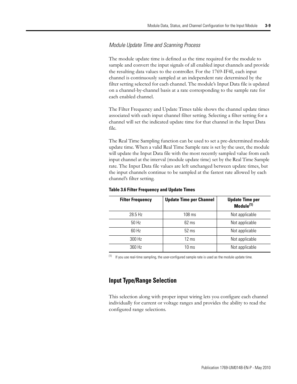 Input type/range selection, Input type/range selection -9 | Rockwell Automation 1769-OF4VI Compact I/O Isolated Analog Modules User Manual | Page 47 / 128