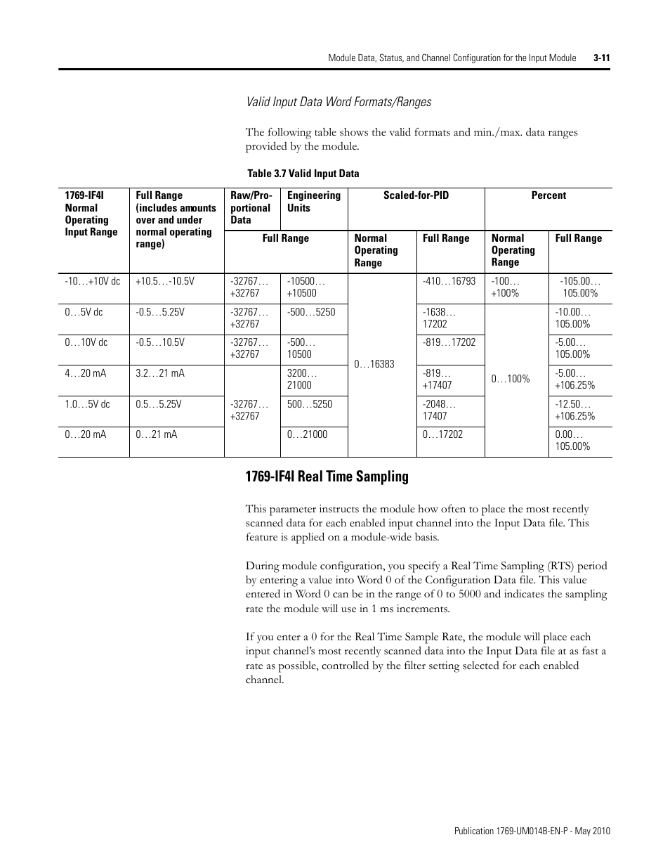 1769-if4i real time sampling, 1769-if4i real time sampling -11 | Rockwell Automation 1769-OF4VI Compact I/O Isolated Analog Modules User Manual | Page 49 / 128