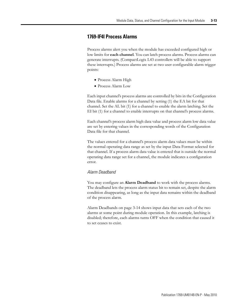 1769-if4i process alarms, 1769-if4i process alarms -13 | Rockwell Automation 1769-OF4VI Compact I/O Isolated Analog Modules User Manual | Page 51 / 128