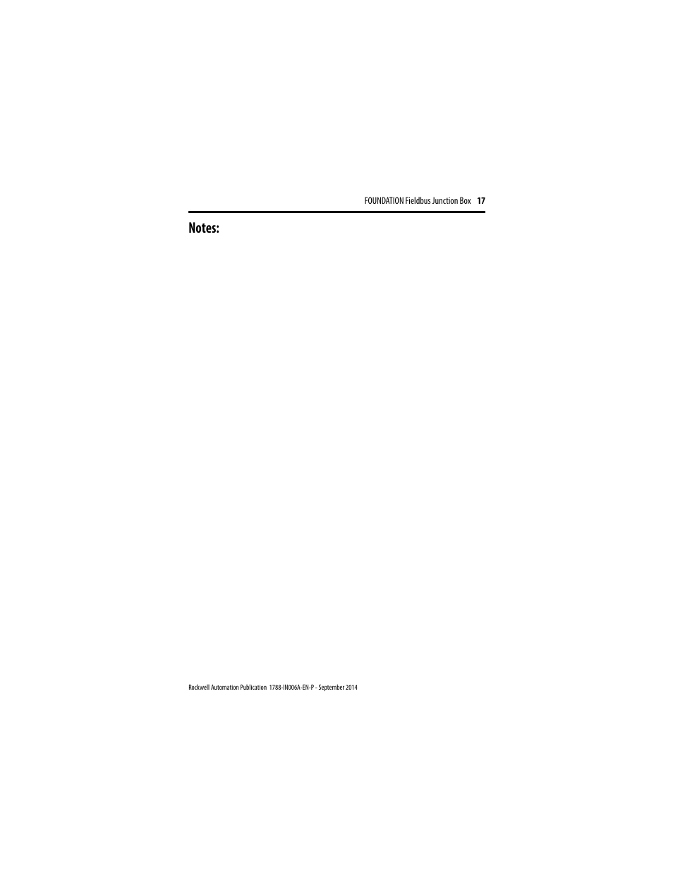 Rockwell Automation 1788-FBJB6 Foundation Fieldbus Junction Box Installation Instructions User Manual | Page 17 / 18