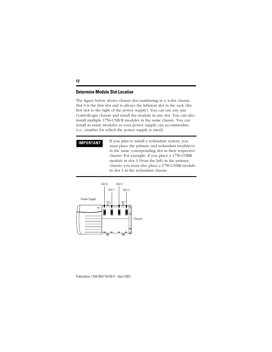 Determine module slot location | Rockwell Automation 1756-CNB ControlLogix ControlNet Bridge Module Installation Instructions User Manual | Page 12 / 32