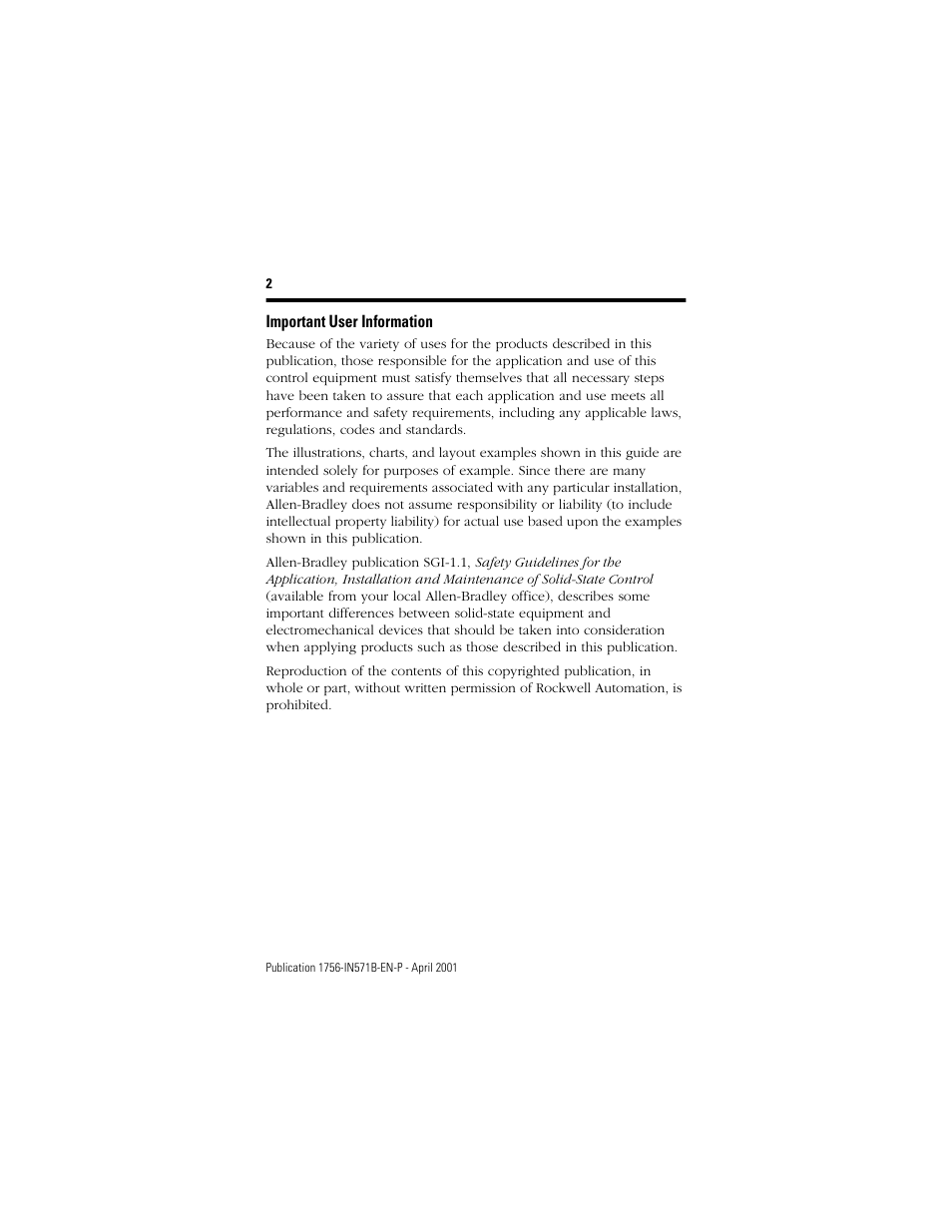 Important user information | Rockwell Automation 1756-CNB ControlLogix ControlNet Bridge Module Installation Instructions User Manual | Page 2 / 32