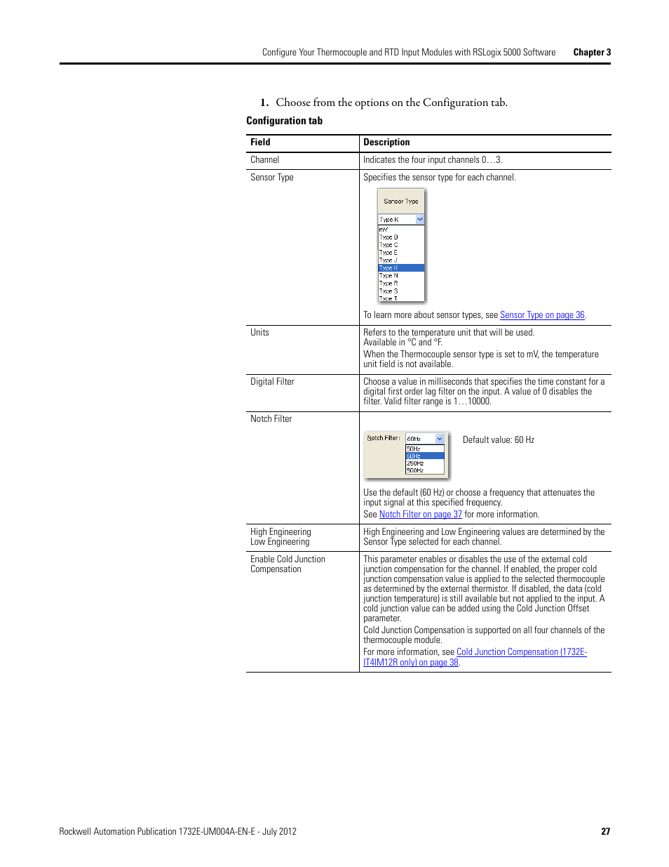 Rockwell Automation 1732E-IR4IM12R ArmorBlock Dual-Port EtherNet/IP 4-Point Thermocouple and RTD User Manual | Page 35 / 86