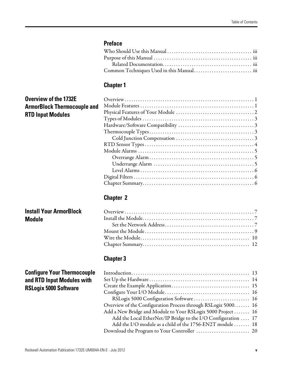 Rockwell Automation 1732E-IR4IM12R ArmorBlock Dual-Port EtherNet/IP 4-Point Thermocouple and RTD User Manual | Page 5 / 86