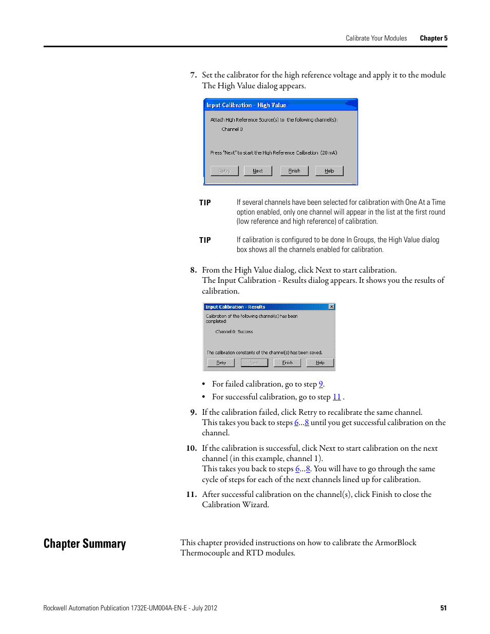 Chapter summary | Rockwell Automation 1732E-IR4IM12R ArmorBlock Dual-Port EtherNet/IP 4-Point Thermocouple and RTD User Manual | Page 59 / 86