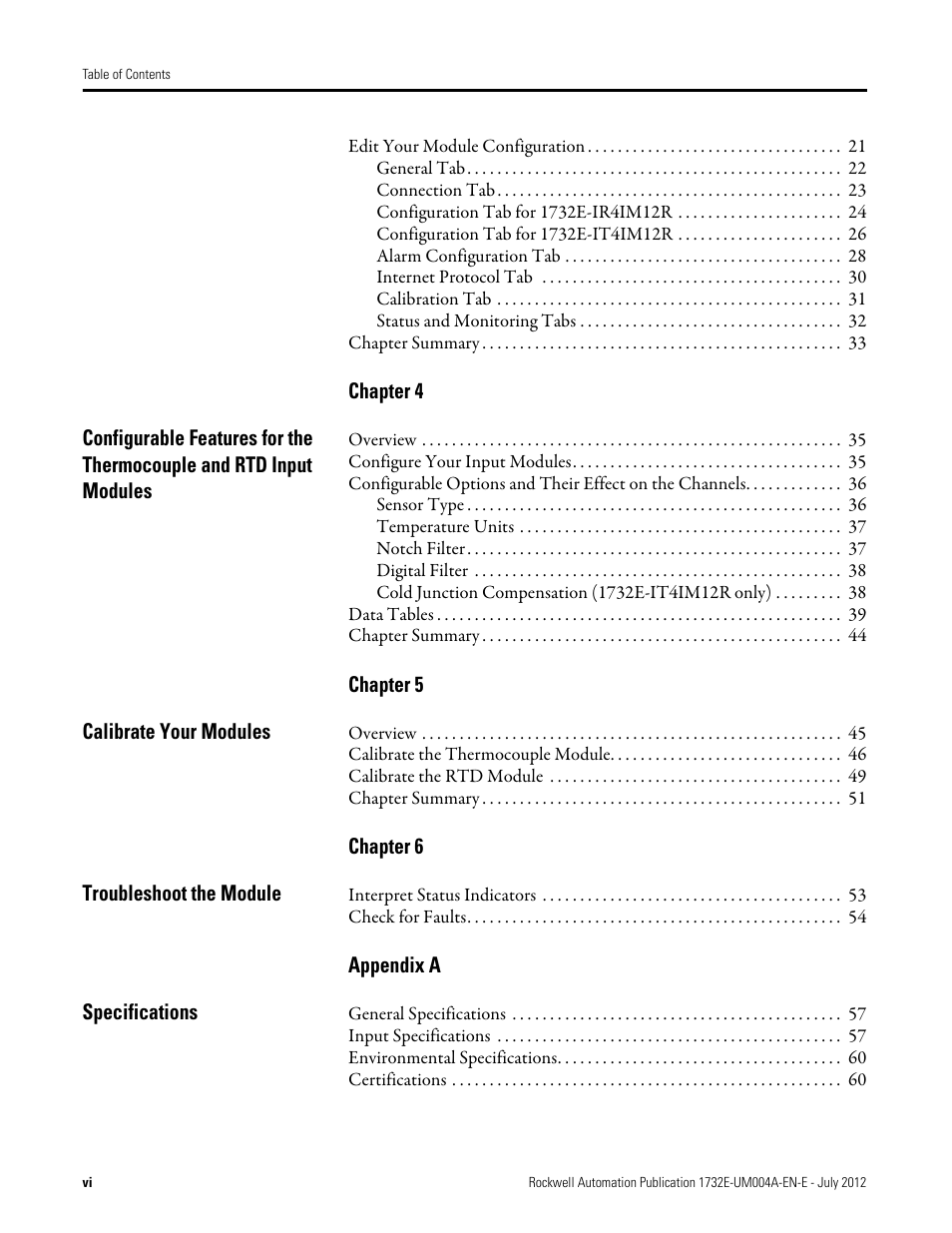 Rockwell Automation 1732E-IR4IM12R ArmorBlock Dual-Port EtherNet/IP 4-Point Thermocouple and RTD User Manual | Page 6 / 86