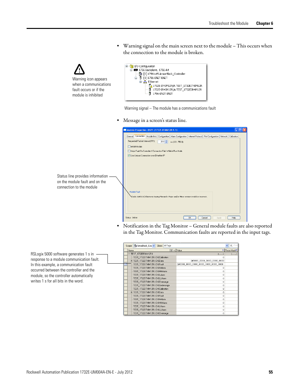 Rockwell Automation 1732E-IR4IM12R ArmorBlock Dual-Port EtherNet/IP 4-Point Thermocouple and RTD User Manual | Page 63 / 86