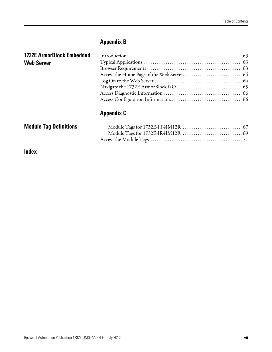 Rockwell Automation 1732E-IR4IM12R ArmorBlock Dual-Port EtherNet/IP 4-Point Thermocouple and RTD User Manual | Page 7 / 86