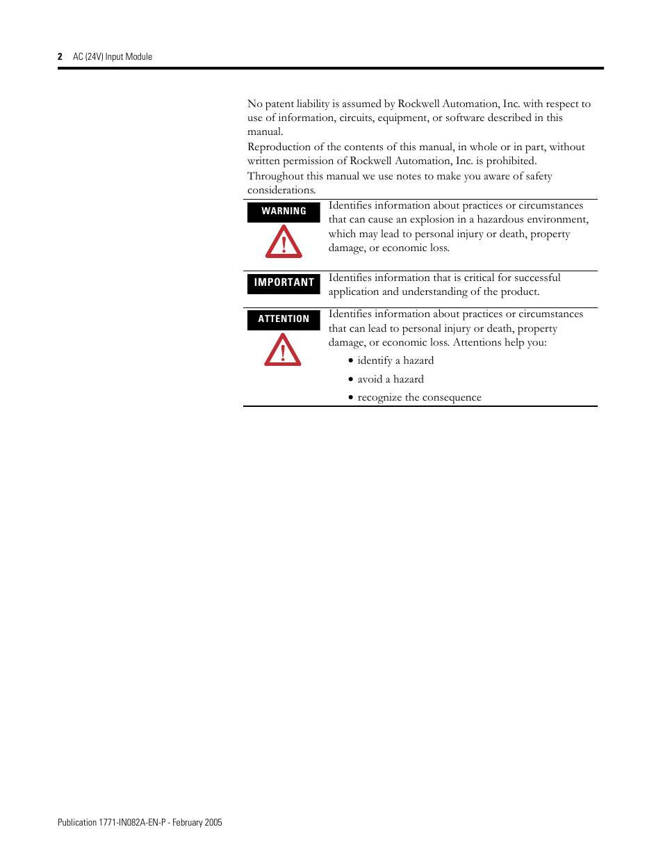 Rockwell Automation 1771-IN ac (24V) Input Module Installation Instructions User Manual | Page 2 / 8