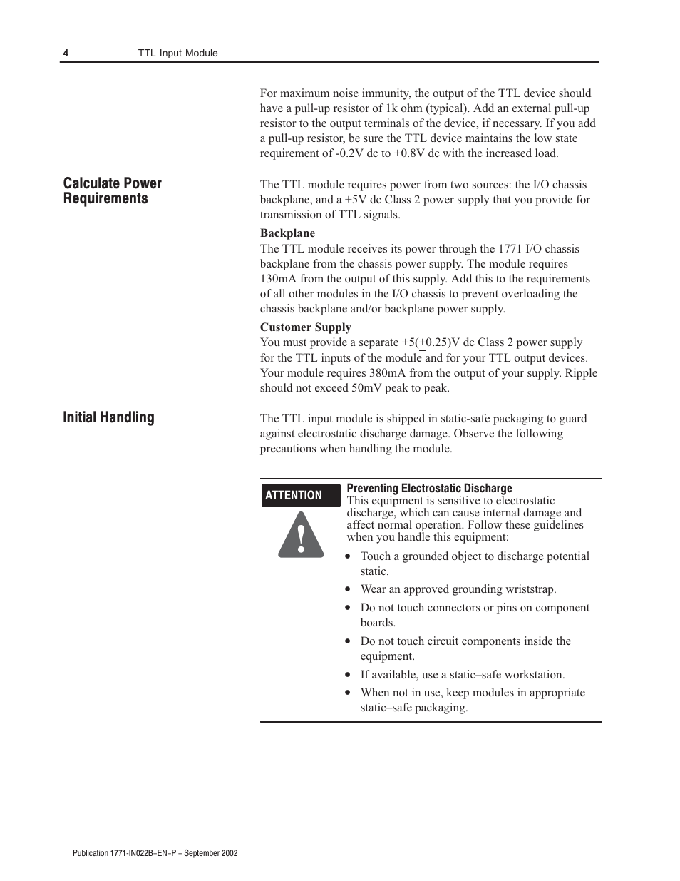 Rockwell Automation 1771-IGD TTL Input Module Installation Instructions User Manual | Page 4 / 12