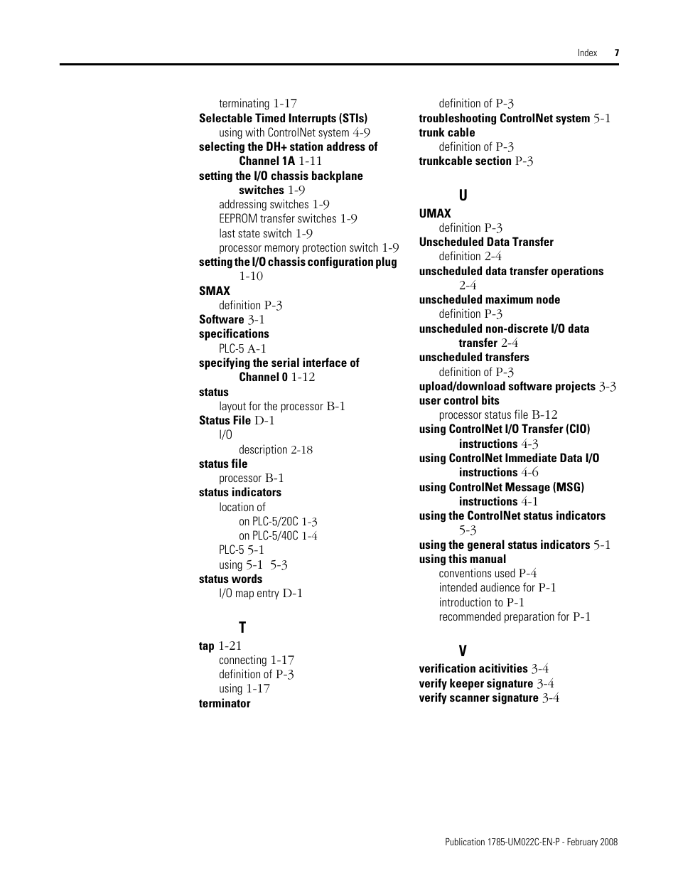 Rockwell Automation 1785-Lx0C15 ControlNet PLC-5 Programmable Controllers User Manual User Manual | Page 143 / 148