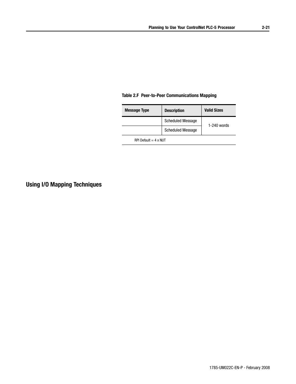 Using i/o mapping techniques | Rockwell Automation 1785-Lx0C15 ControlNet PLC-5 Programmable Controllers User Manual User Manual | Page 59 / 148