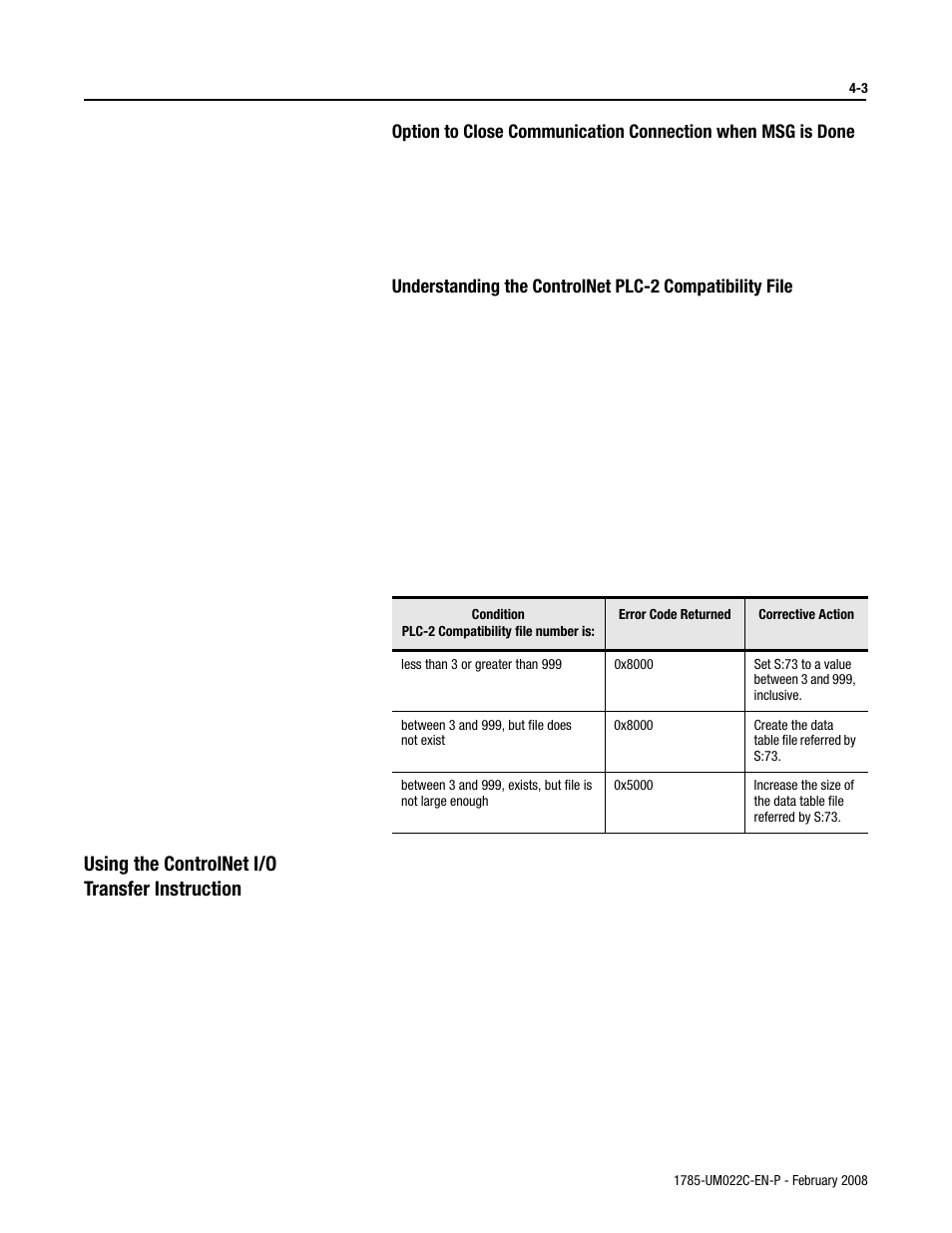 Using the controlnet i/o transfer instruction | Rockwell Automation 1785-Lx0C15 ControlNet PLC-5 Programmable Controllers User Manual User Manual | Page 83 / 148