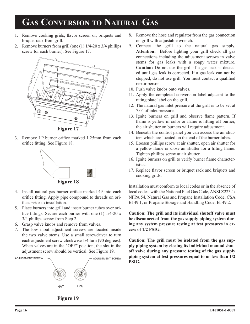 Onversion, Atural | Broilmaster T3CN-1 User Manual | Page 16 / 24