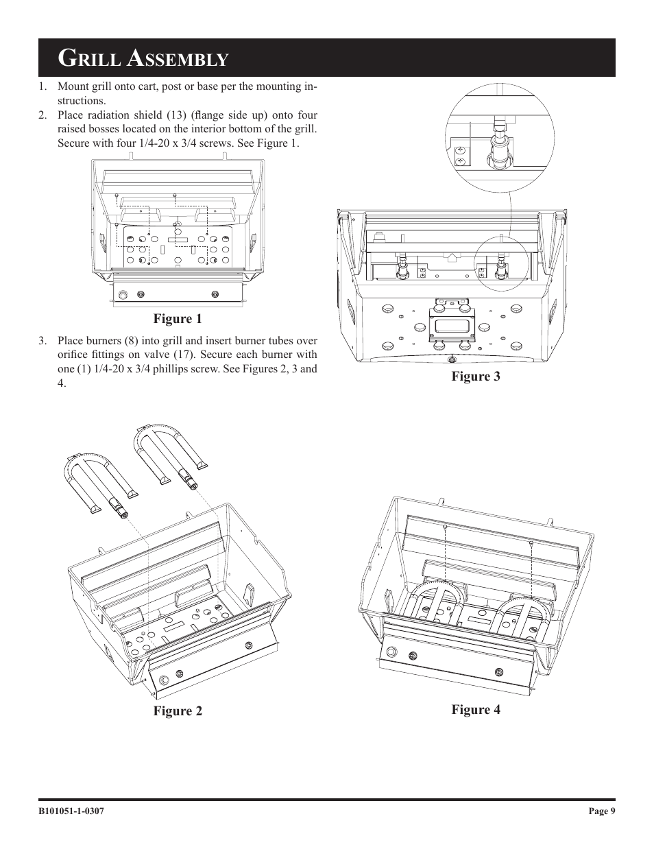 Rill, Ssembly | Broilmaster T3CN-1 User Manual | Page 9 / 24