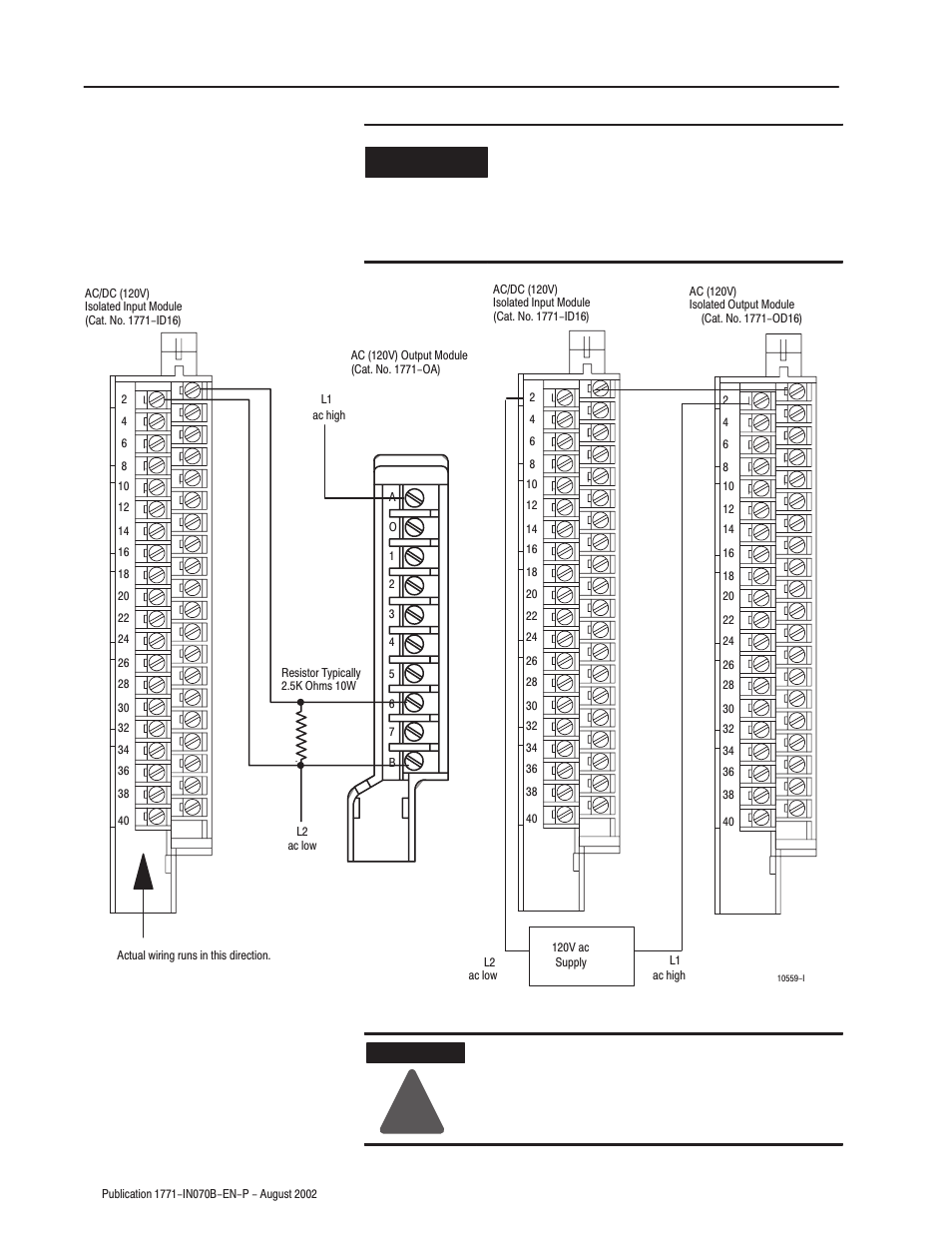 Rockwell Automation 1771-ID16 SERIES B Install Instr ac/dc (120V)Isolated Input User Manual | Page 10 / 16