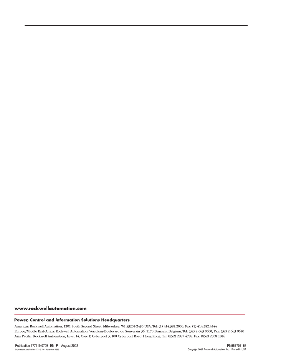 Rockwell Automation 1771-ID16 SERIES B Install Instr ac/dc (120V)Isolated Input User Manual | Page 16 / 16