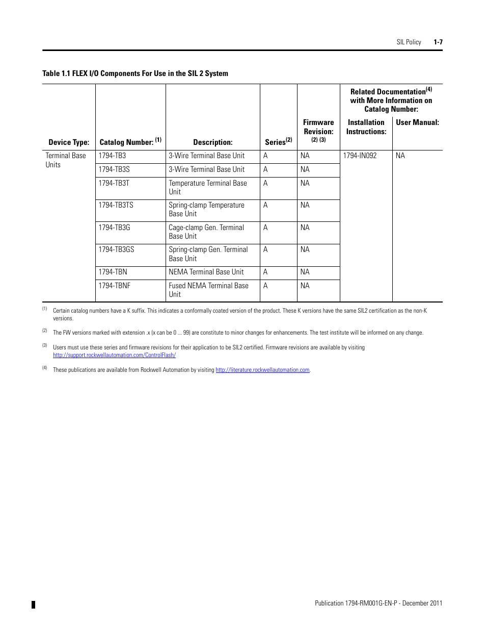 Rockwell Automation 1794 FLEX I/O System with ControlLogix for SIL2 User Manual | Page 11 / 60