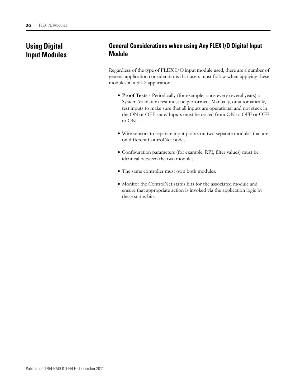 Using digital input modules | Rockwell Automation 1794 FLEX I/O System with ControlLogix for SIL2 User Manual | Page 24 / 60