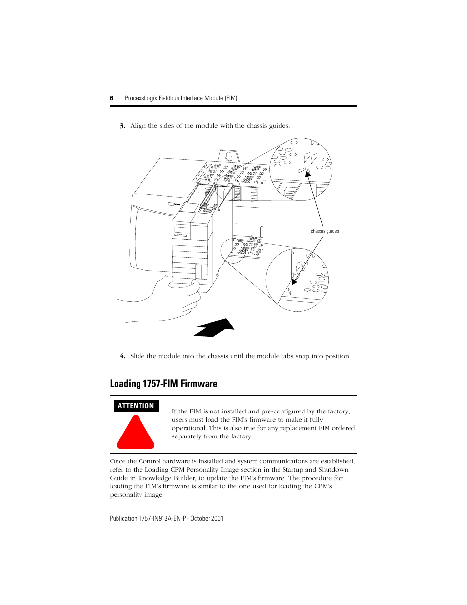 Loading 1757-fim firmware | Rockwell Automation 1757-FIM ProcessLogix Fieldbus Interface Module (FIM) Installation Instructions User Manual | Page 6 / 12