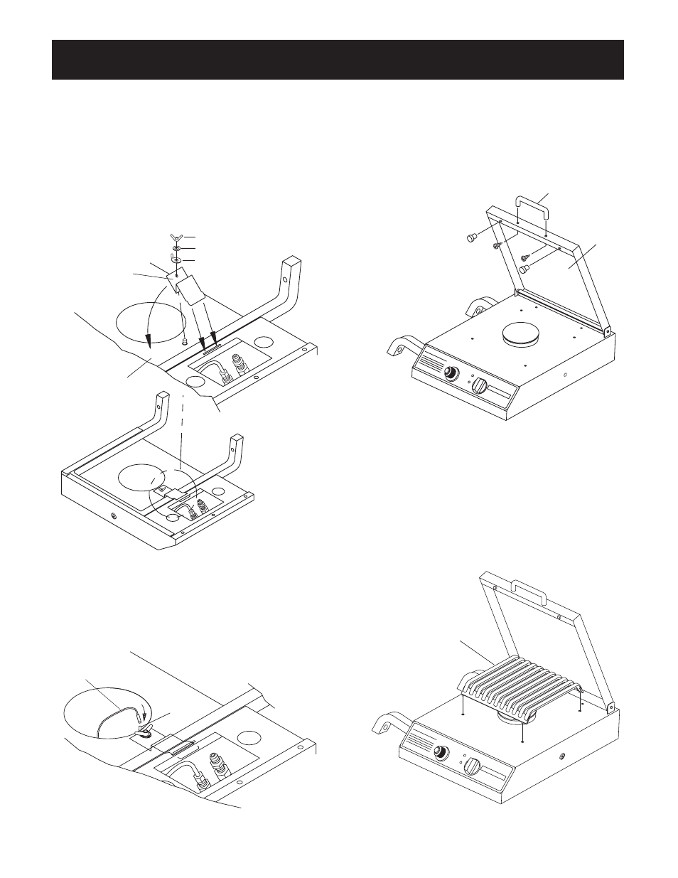 Mounting side burner, Urner, Ssembly lid handle | Cooking grid | Broilmaster DPSBSS User Manual | Page 7 / 16