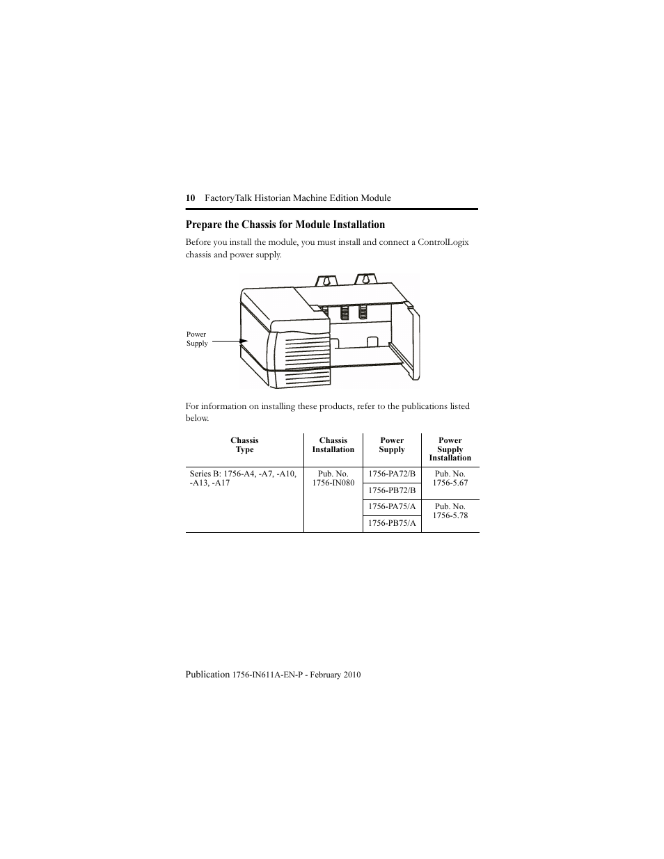 Prepare the chassis for module installation | Rockwell Automation 1756-HIST2G FactoryTalk Historian ME 2.1 Installation Instructions User Manual | Page 10 / 26