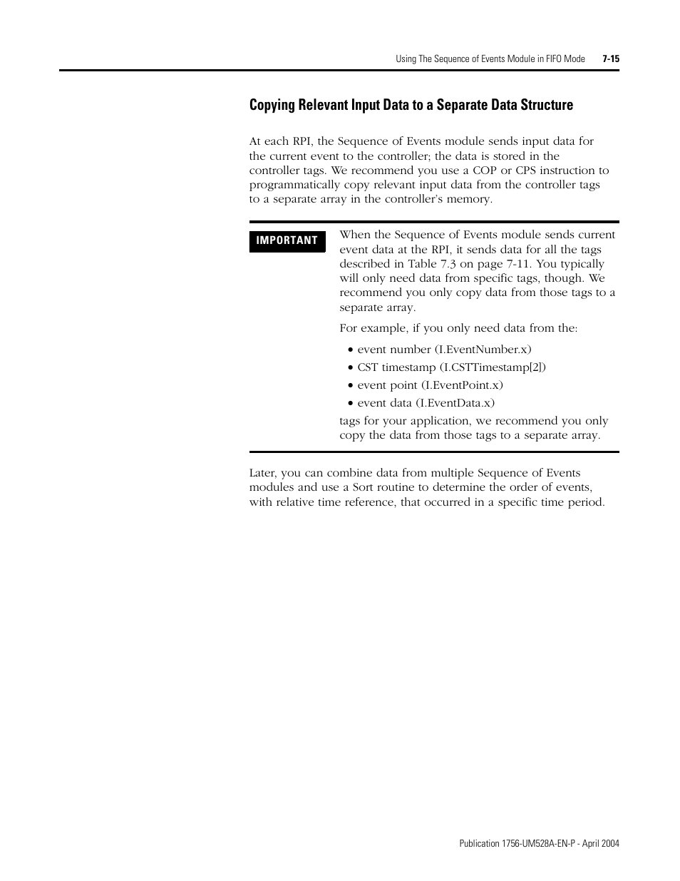 Rockwell Automation 1756-IH16ISOE ControlLogix Sequence of Events Module User Manual | Page 101 / 160