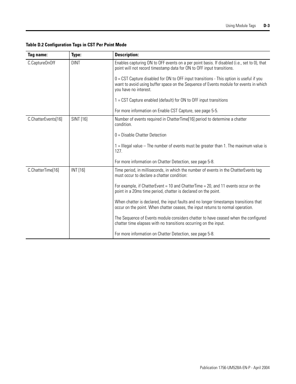 Rockwell Automation 1756-IH16ISOE ControlLogix Sequence of Events Module User Manual | Page 137 / 160