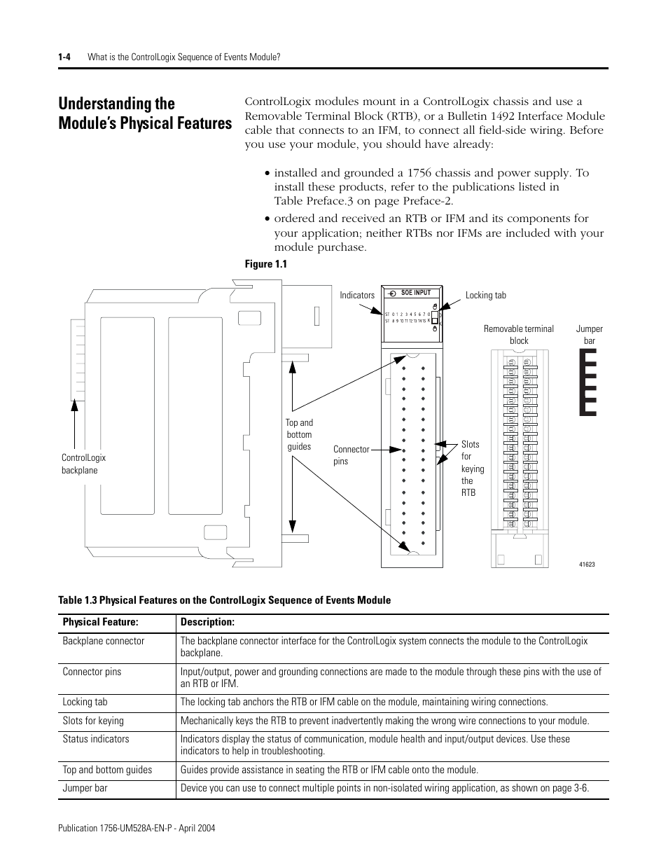 Understanding the module’s physical features, Understanding the module’s physical features -4 | Rockwell Automation 1756-IH16ISOE ControlLogix Sequence of Events Module User Manual | Page 14 / 160