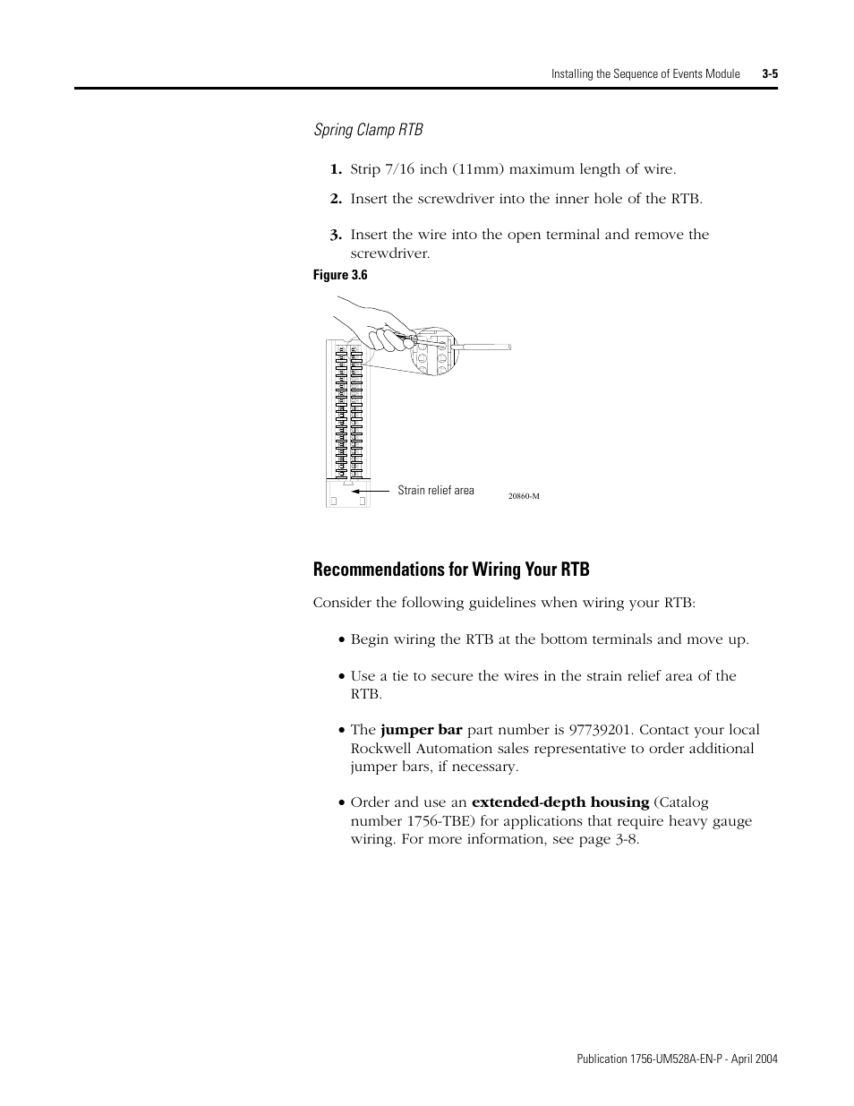 Recommendations for wiring your rtb -5, Recommendations for wiring your rtb | Rockwell Automation 1756-IH16ISOE ControlLogix Sequence of Events Module User Manual | Page 31 / 160