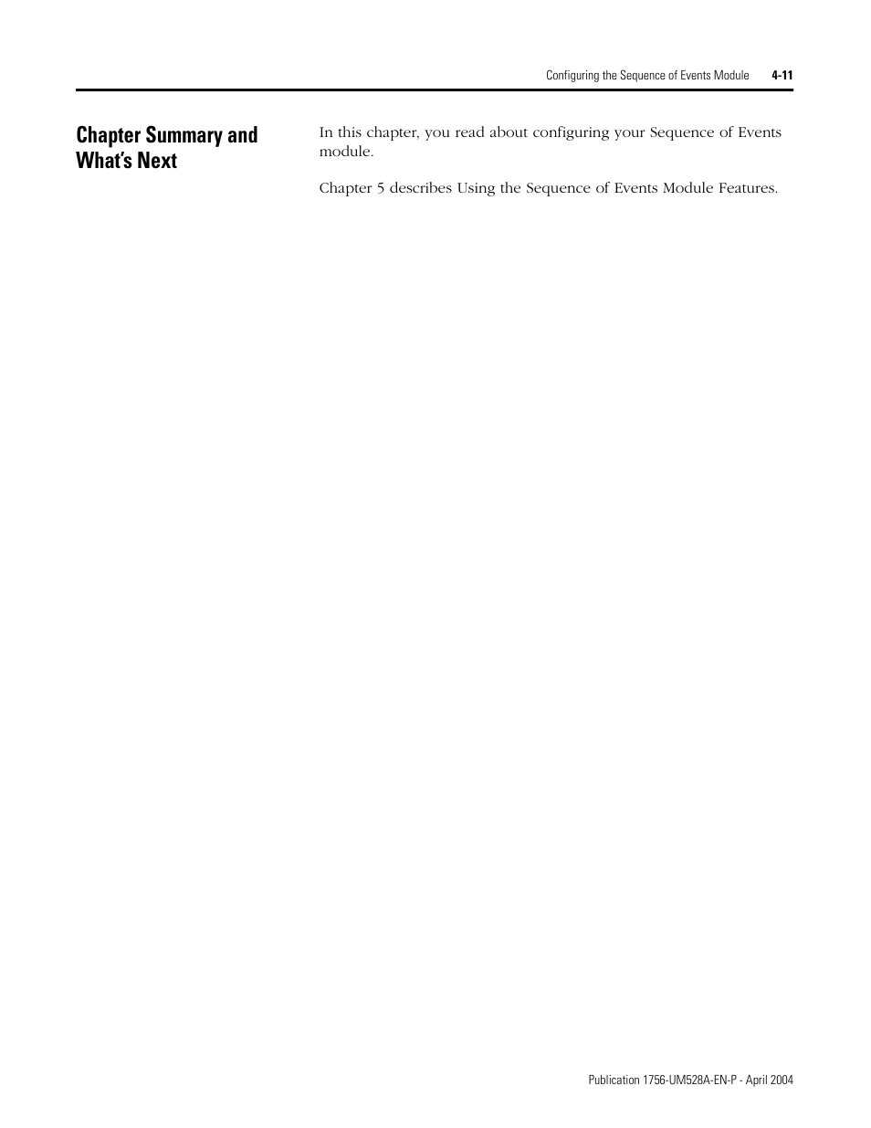 Chapter summary and what’s next, Chapter summary and what’s next -11 | Rockwell Automation 1756-IH16ISOE ControlLogix Sequence of Events Module User Manual | Page 51 / 160