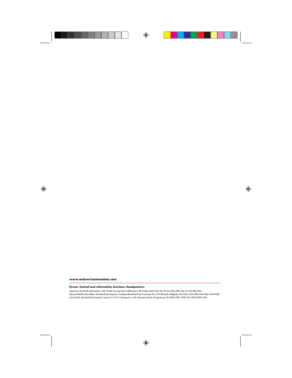 Back cover | Rockwell Automation 1746-NI8 SLC 500 Analog Input Module Instructions User Manual | Page 20 / 20
