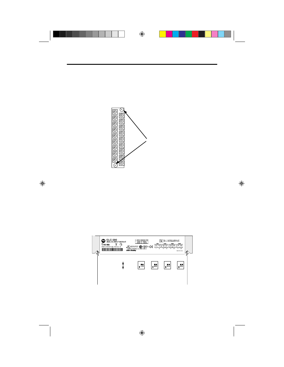 Terminal block removal, Switch settings to select voltage or current input | Rockwell Automation 1746-NI8 SLC 500 Analog Input Module Instructions User Manual | Page 8 / 20